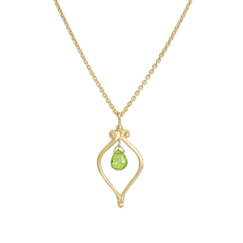 Whats Old is New Vermeil Peridot Necklace