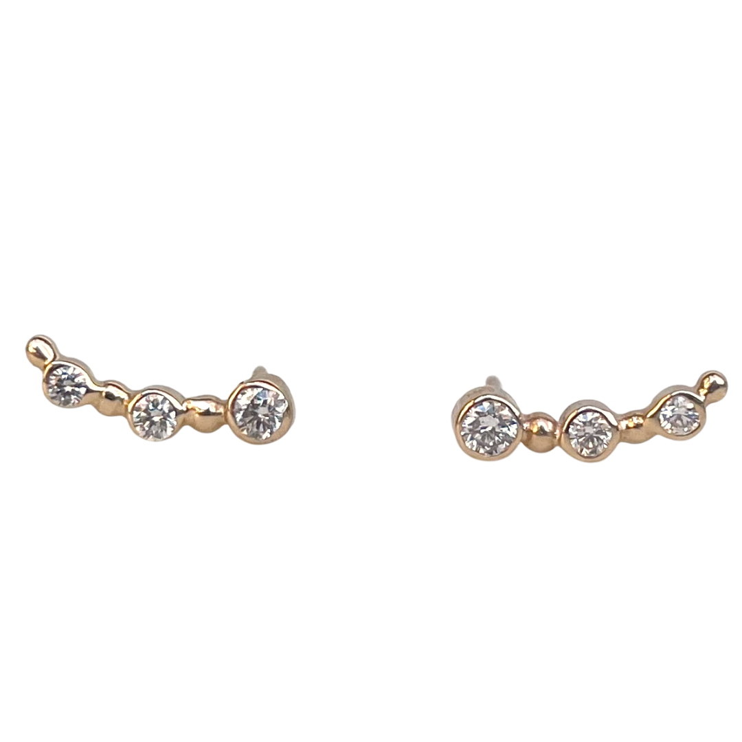 Diamond Ball ear crawlers Hinchliffe Jewelry