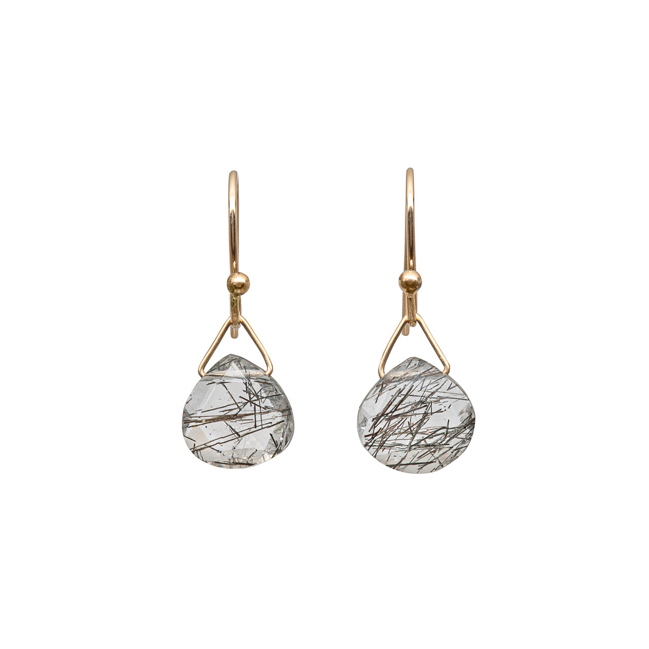 Rutilated quartz earrings sale