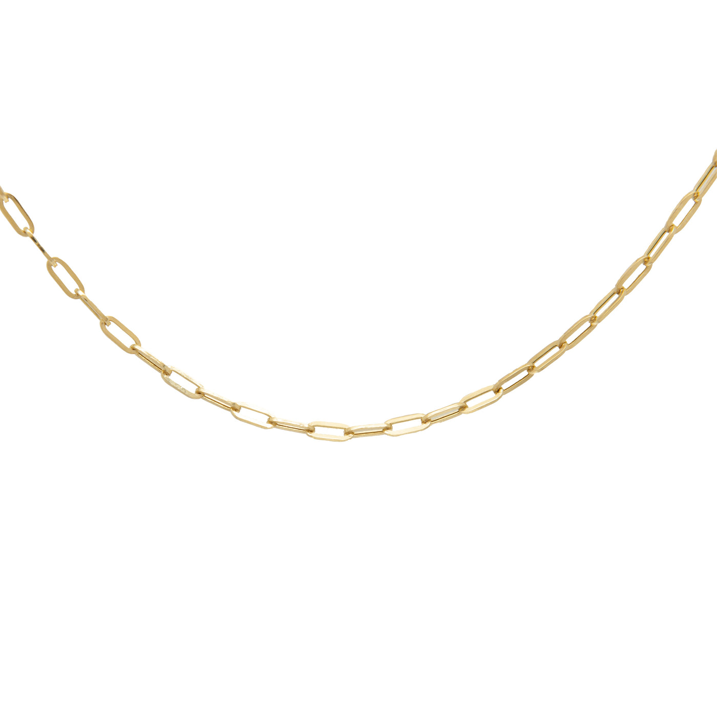 14kt yellow gold paperclip chain