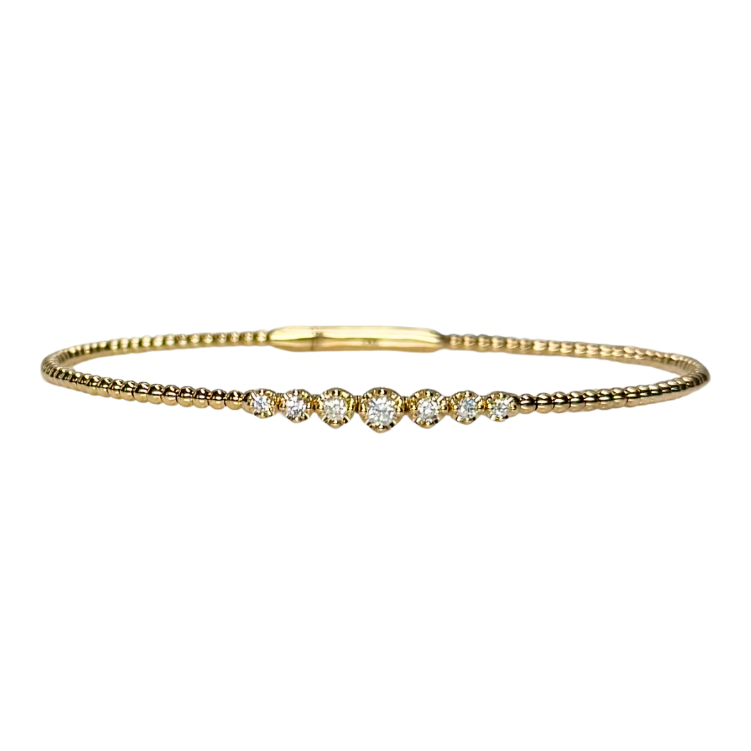 14kt yellow gold diamond flexi-bangle