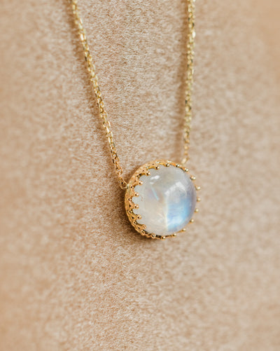 Ethereal rainbow moonstone necklace