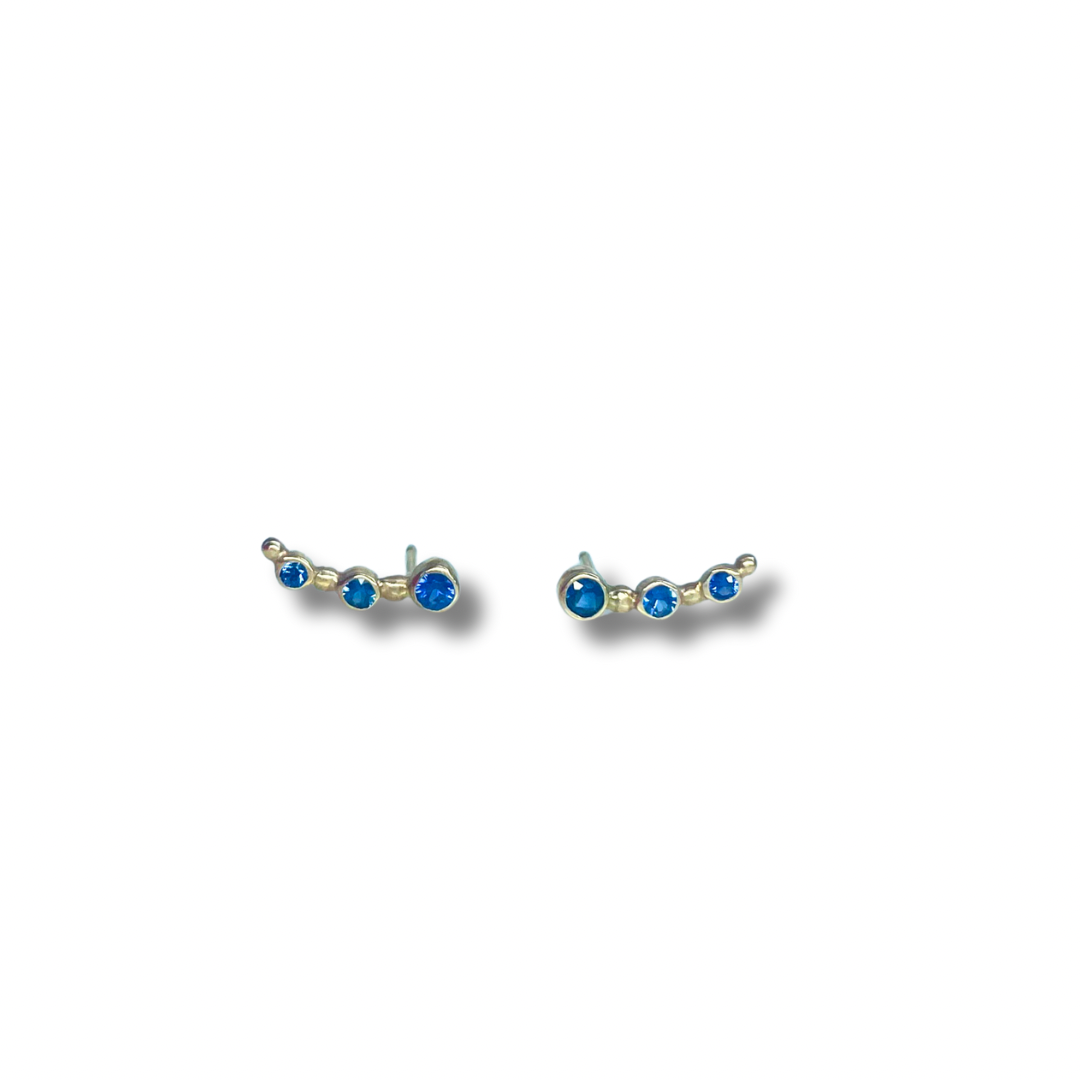 Sapphire ear crawlers