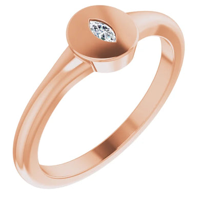 Marquise Diamond signet ring