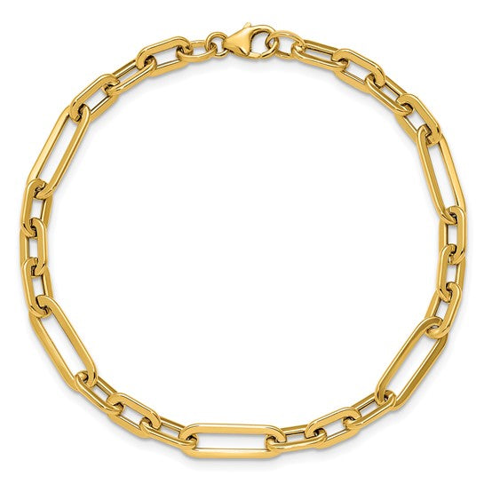 14kt yg fancy link bracelet