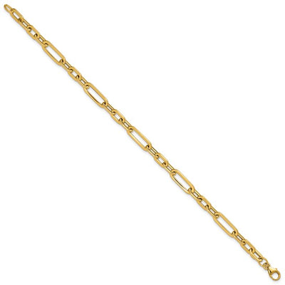 14kt yg fancy link bracelet