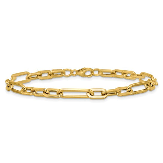 14kt yg fancy link bracelet
