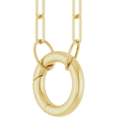 14kt circle charm necklace