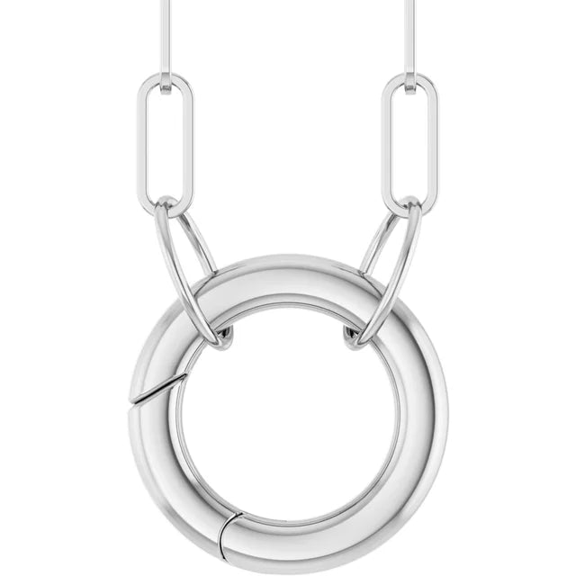 14kt circle charm necklace
