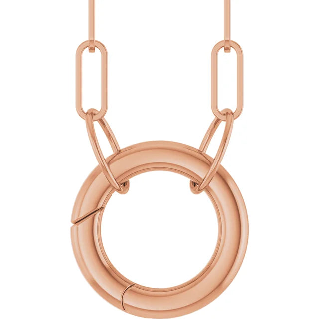 14kt circle charm necklace
