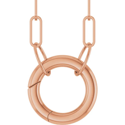 14kt circle charm necklace