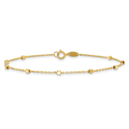 Gold ball station bracelet