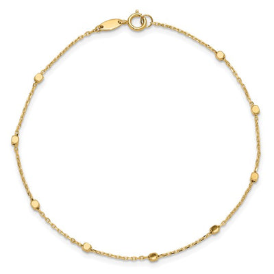 Gold ball station bracelet