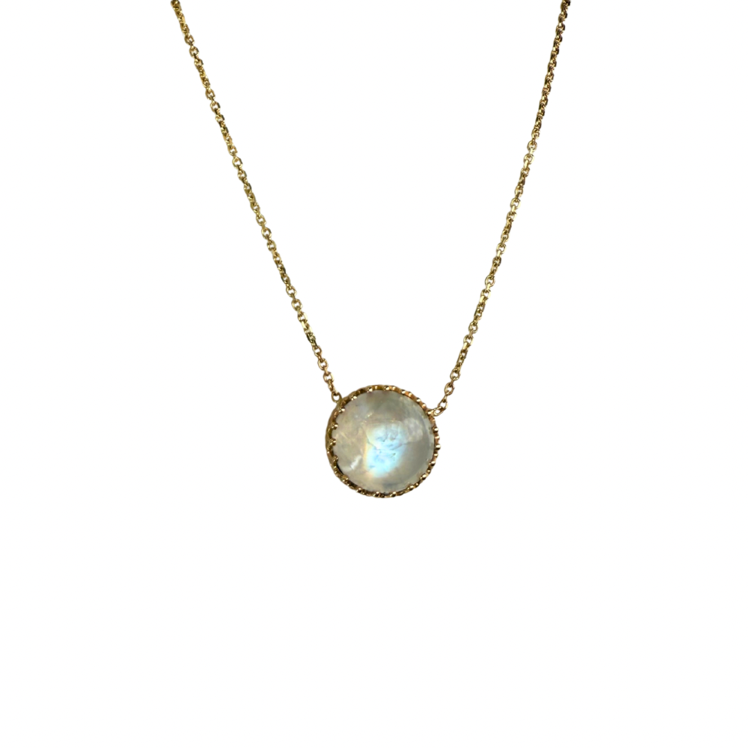 Ethereal rainbow moonstone necklace