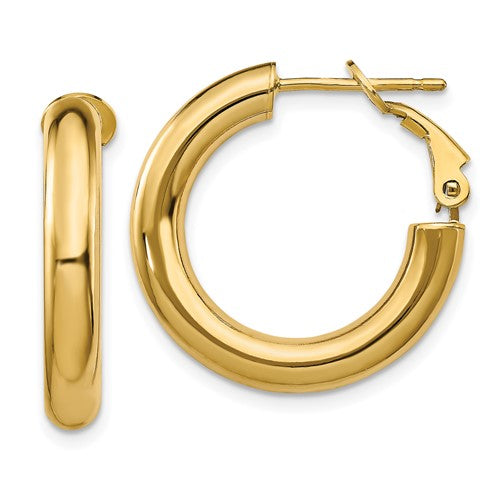 4mm 14kt tube hoops