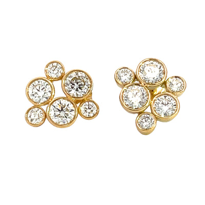 Diamond bubble earrings