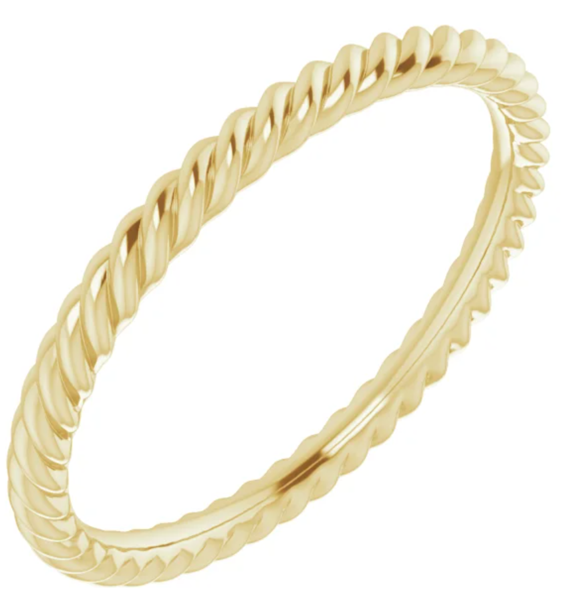 2mm Gold Skinny Rope Band