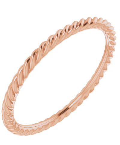 1.5mm Gold Skinny Rope Band