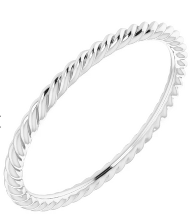 1.5mm Gold Skinny Rope Band