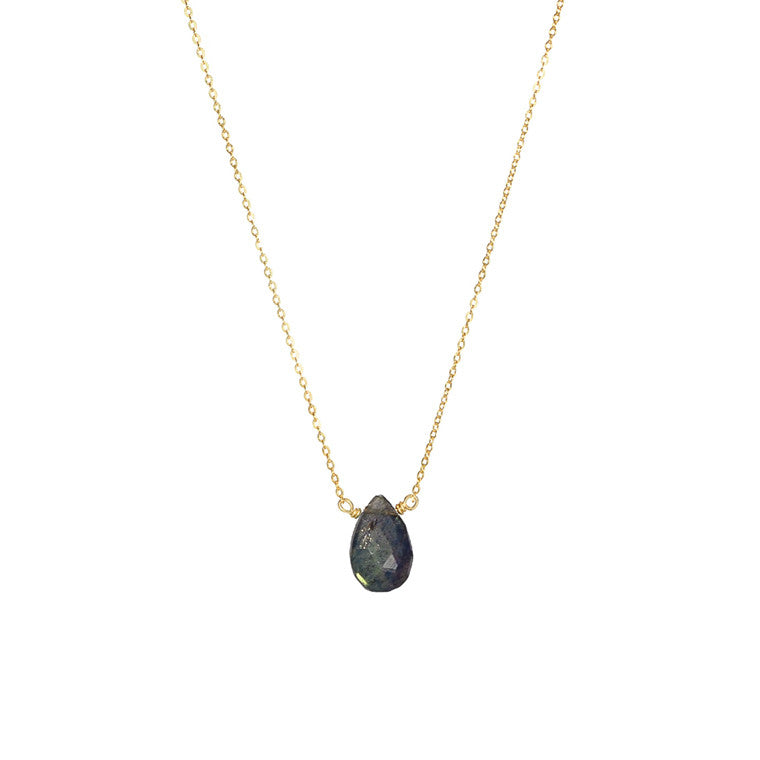 Dark Blue Labradorite Necklace