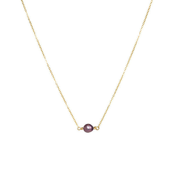 Purple Pearl Necklace