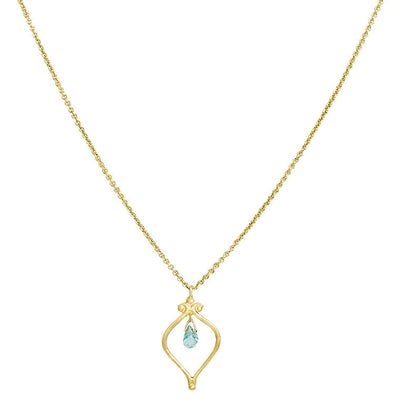 Whats Old is New Blue Zircon Necklace