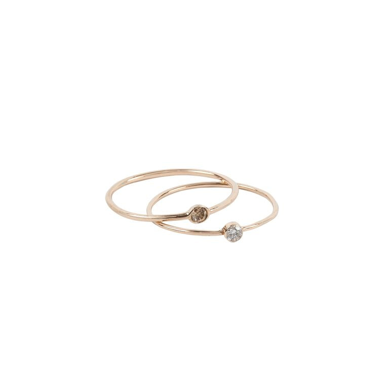 Gold stackable diamond ring