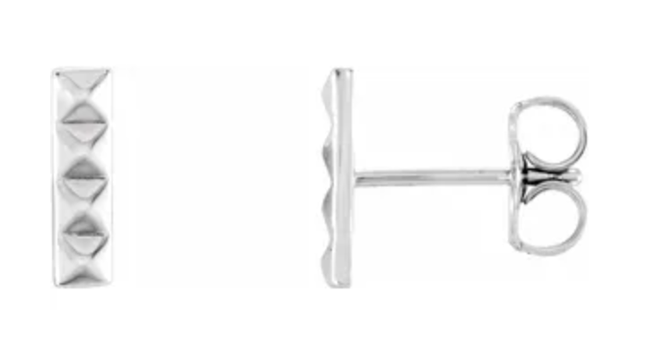 14kt Pyramid Bar Earrings