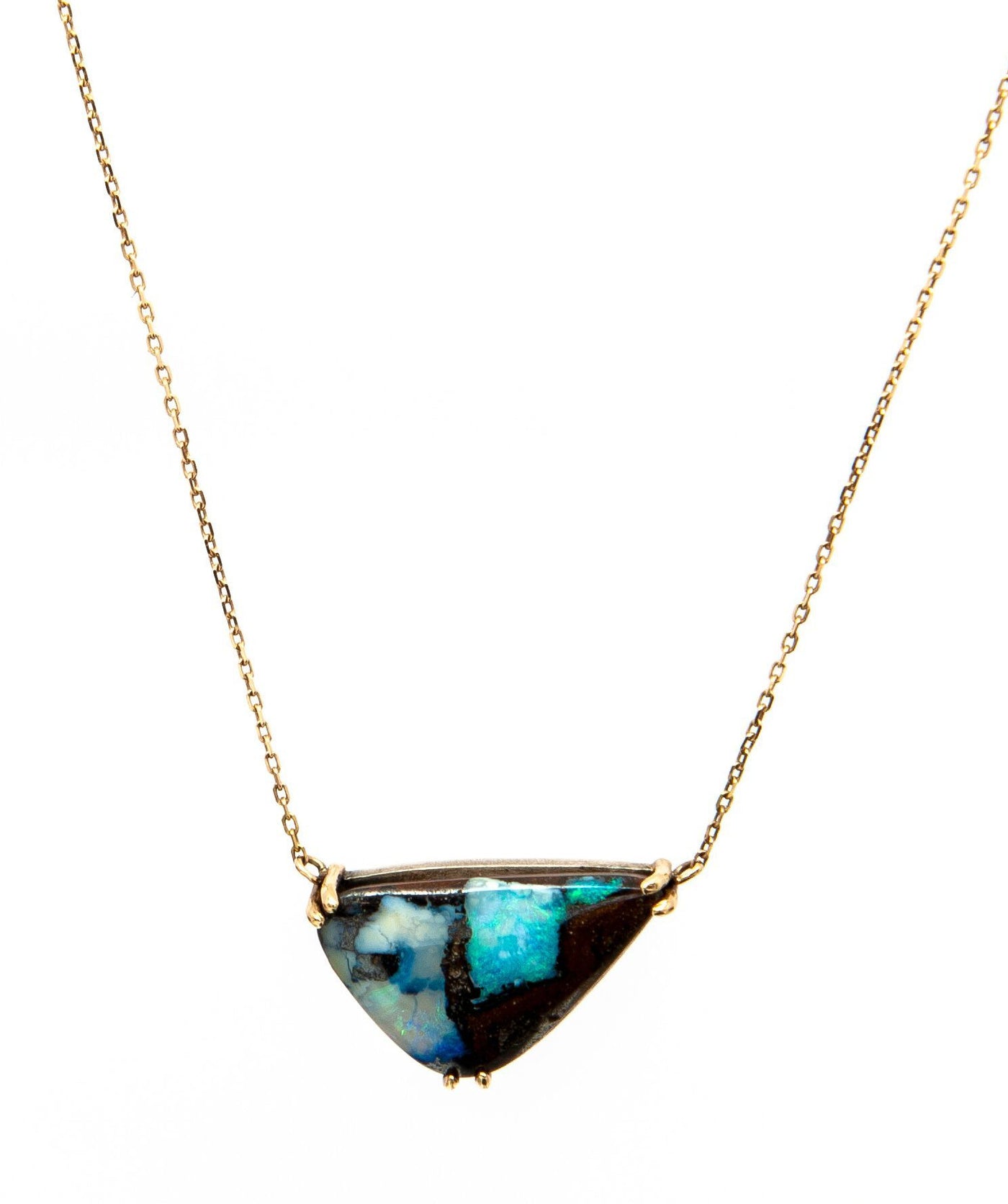 Unique Boulder opal Necklace