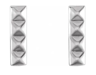 14kt Pyramid Bar Earrings