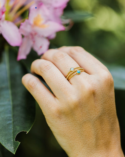 Opal stackable ring