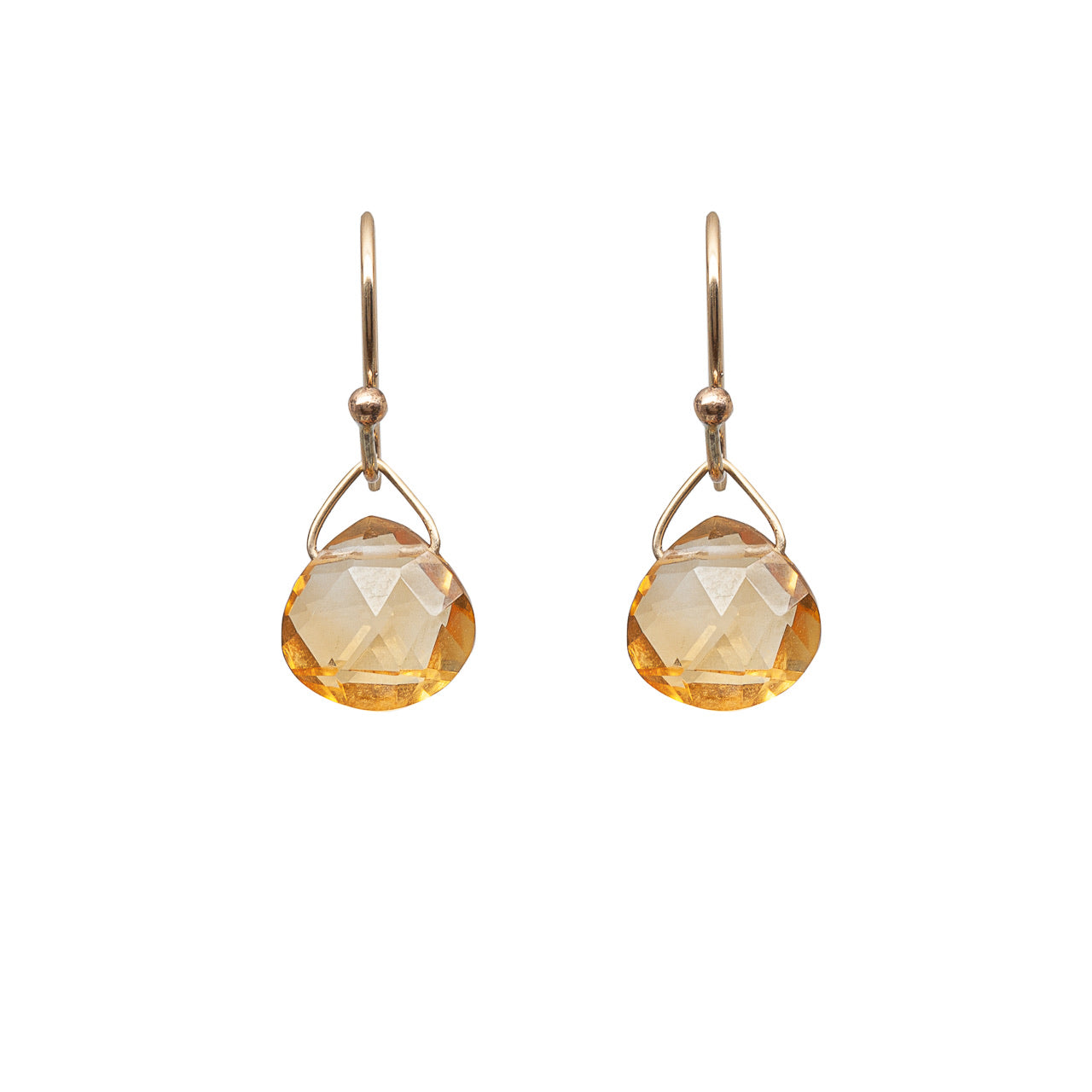 Citrine drop earrings