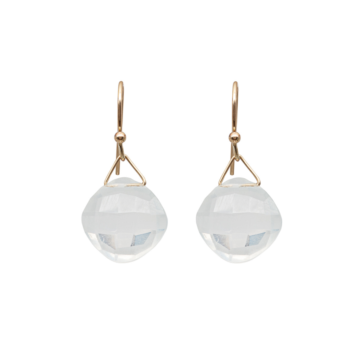 Ice quartz drop earrings