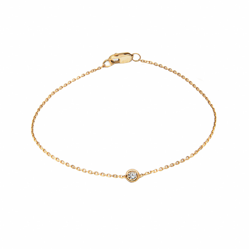 Diamond solitaire bracelet