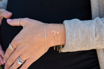 Blue topaz sterling silver bracelet