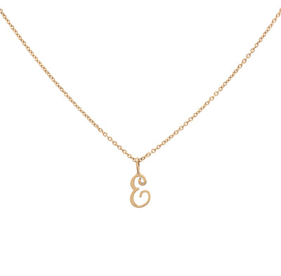14kt yellow gold Scripted initial pendant