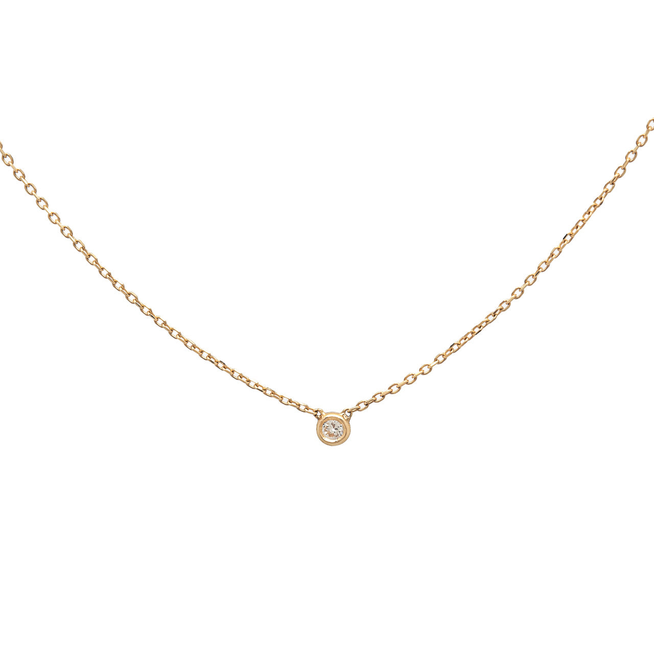 Diamond solitaire necklace