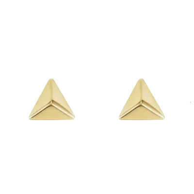 14KT Pyramid Stud Earrings