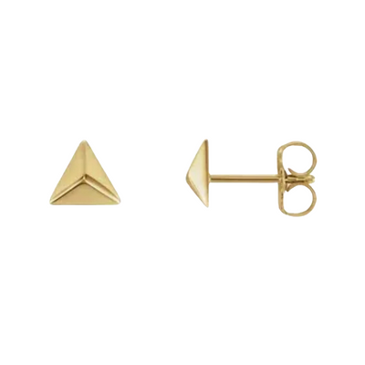 14KT Pyramid Stud Earrings