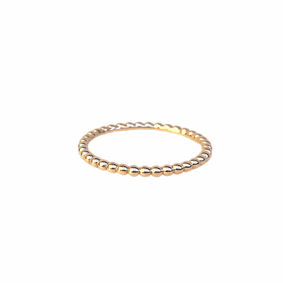 14kt gold ball stackable band