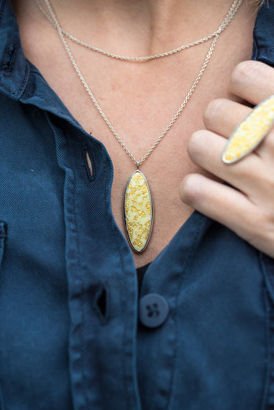24kt gold leaf multi layer necklace