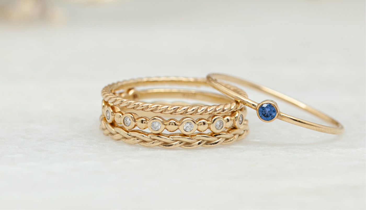 14kt Yellow gold Woven Band