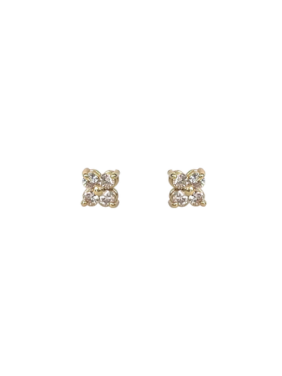Diamond clover studs