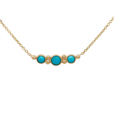 Turquoise 3 stone necklace