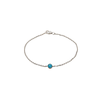 Blue topaz sterling silver bracelet