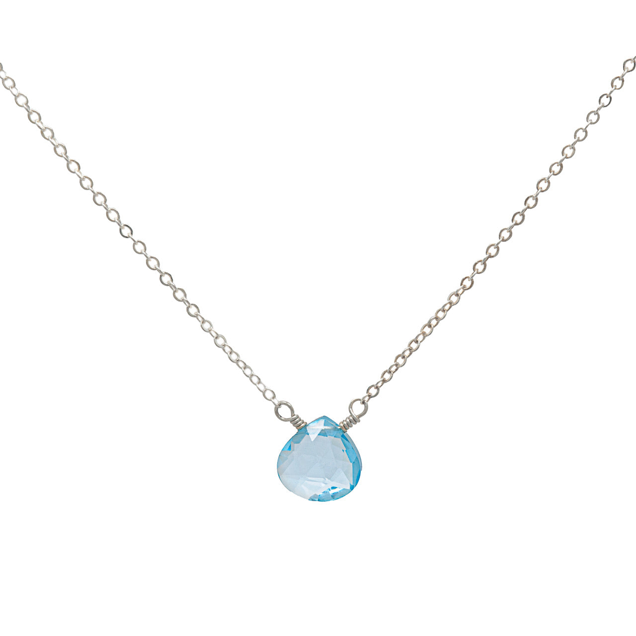 Blue topaz necklace