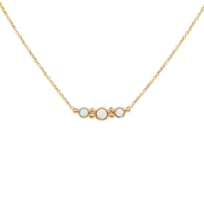 Opal 3 stone necklace
