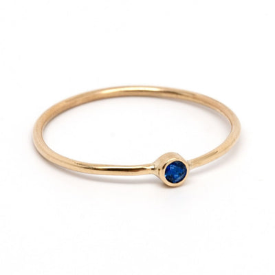 Gold stackable sapphire ring